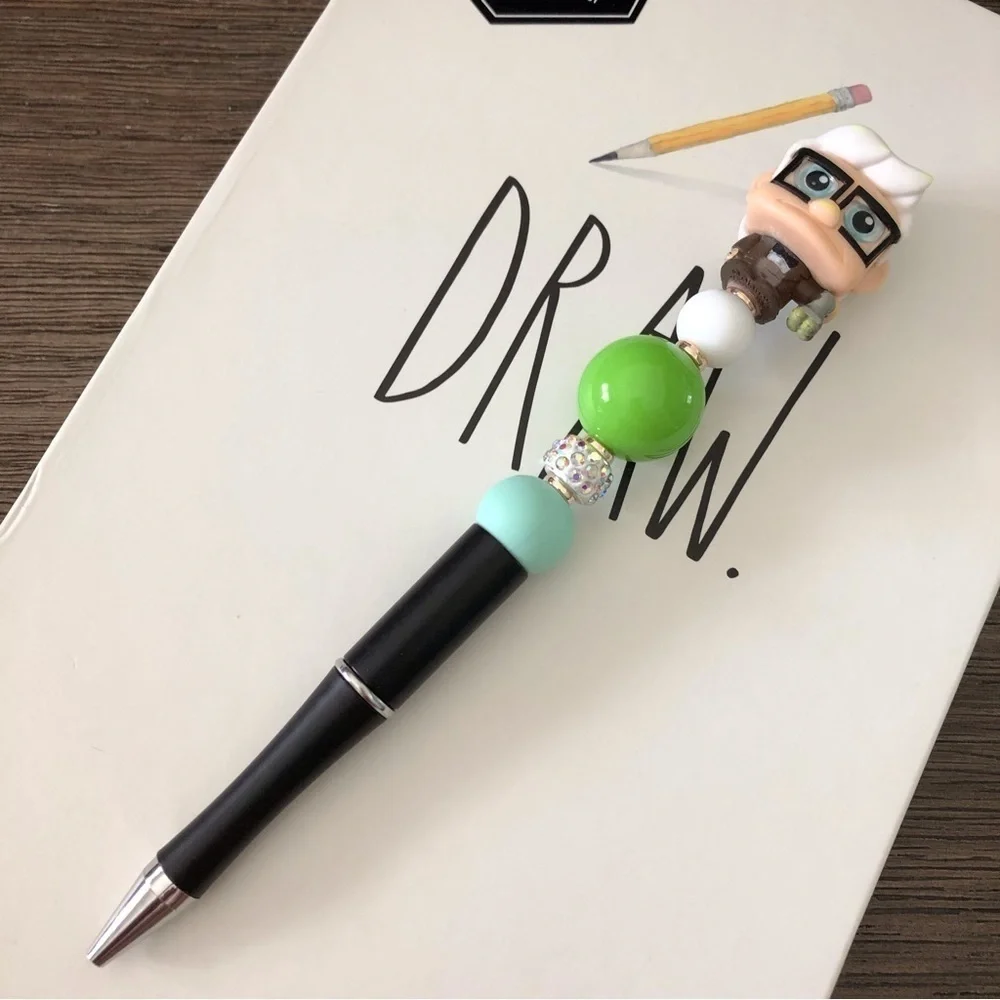 Disney Doorables: Up: Carl Fredricksen handmade beaded pen